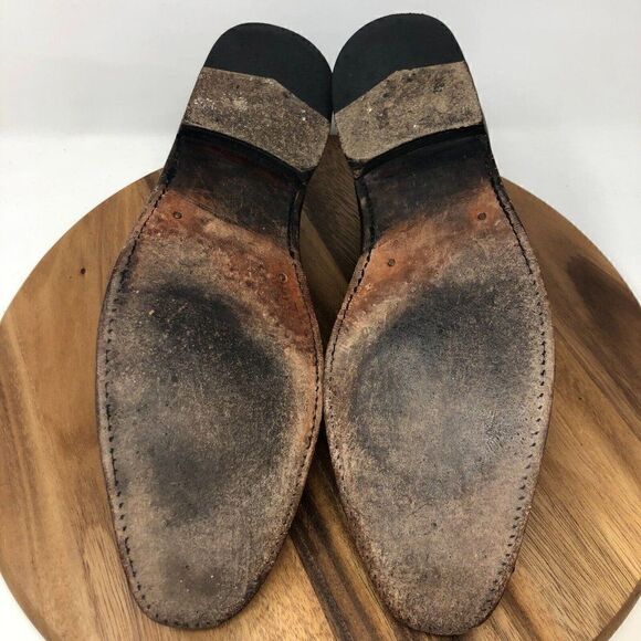 Allen Edmonds Boston Mens Black Leather Monk Strap Dress Shoes 11.5 B Model 4010 - Picture 6 of 9